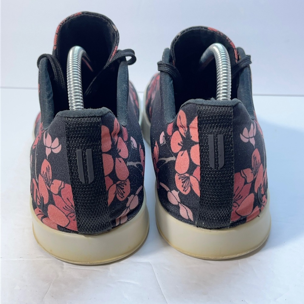 NOBULL Training Shoes W 12.5/M 11 Black Pink Cherry Blossom Floral Canvas Gym - Picture 7 of 12